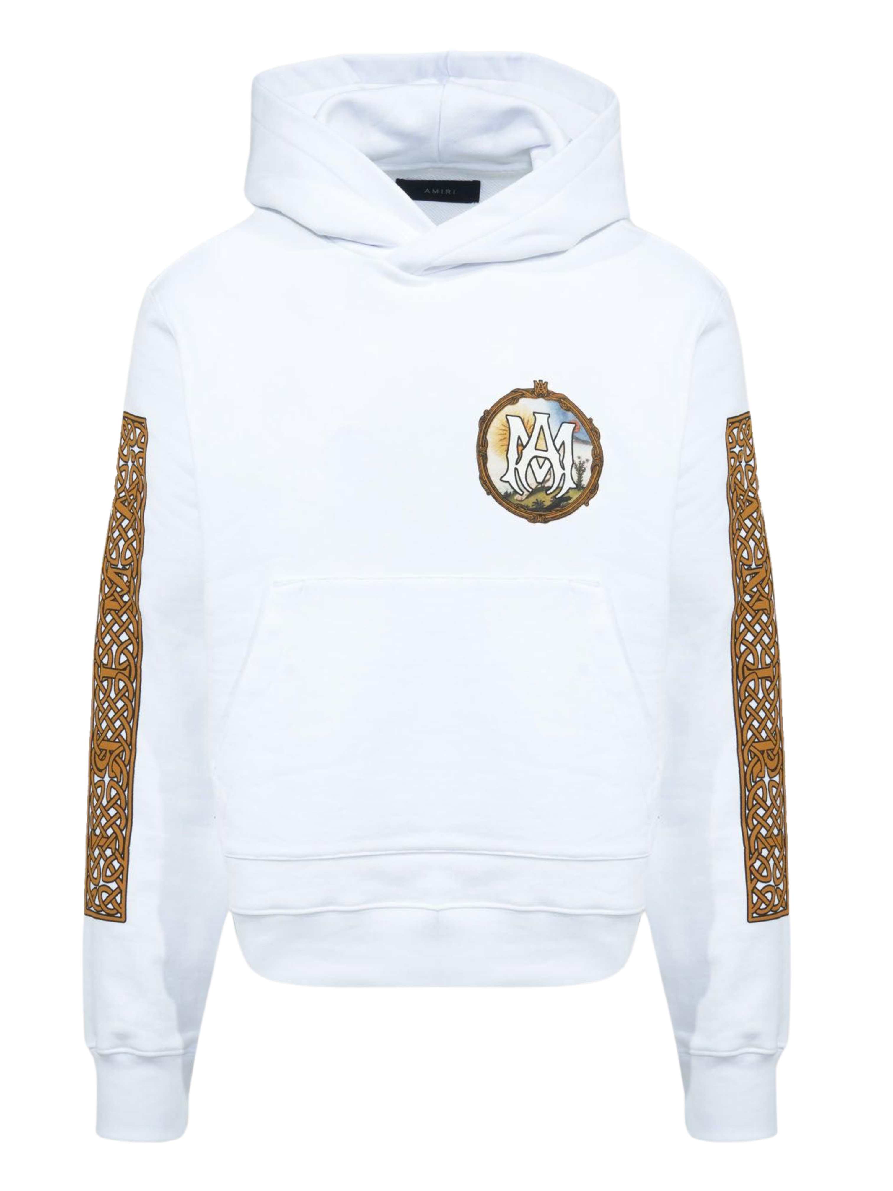 AMIRI ALCHEMY LANDSCAPE FRAME HOODIE WHITE