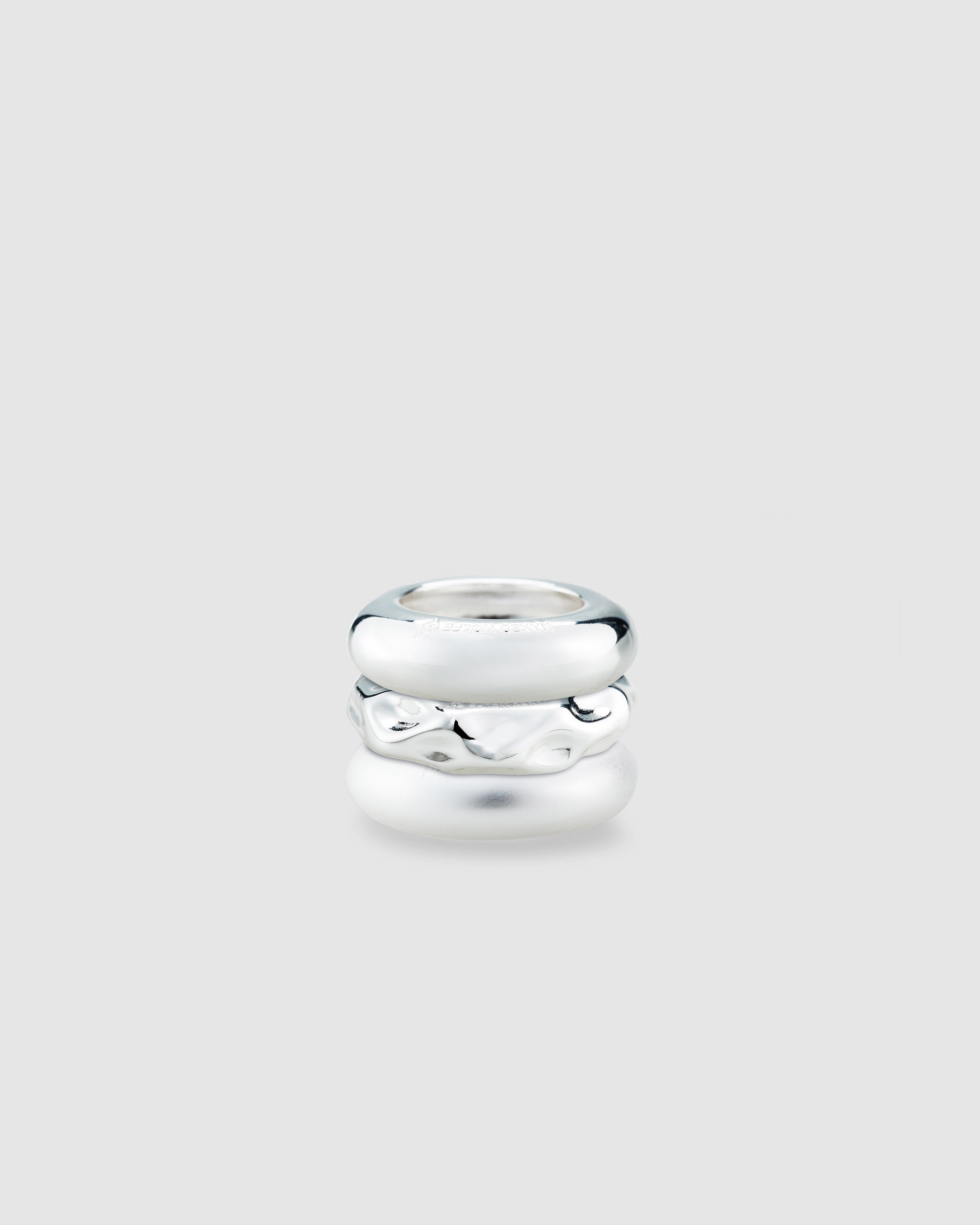 Aliah Stacked Rings Silver