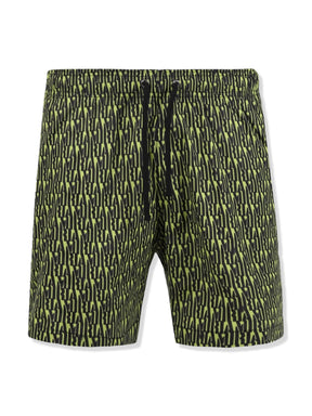 AMIRI ALL OVER SWIM SHORTS LIME