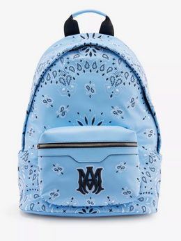 AMIRI BANDANA LEATHER BACKPACK CAROLINA BLUE