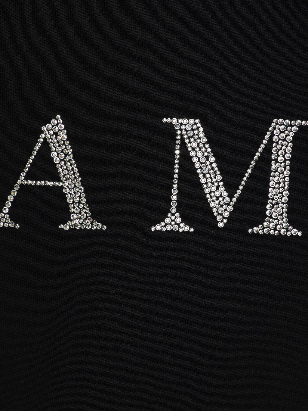 AMIRI CRYSTAL EMBELLISHED LOGO HOODIE BLACK