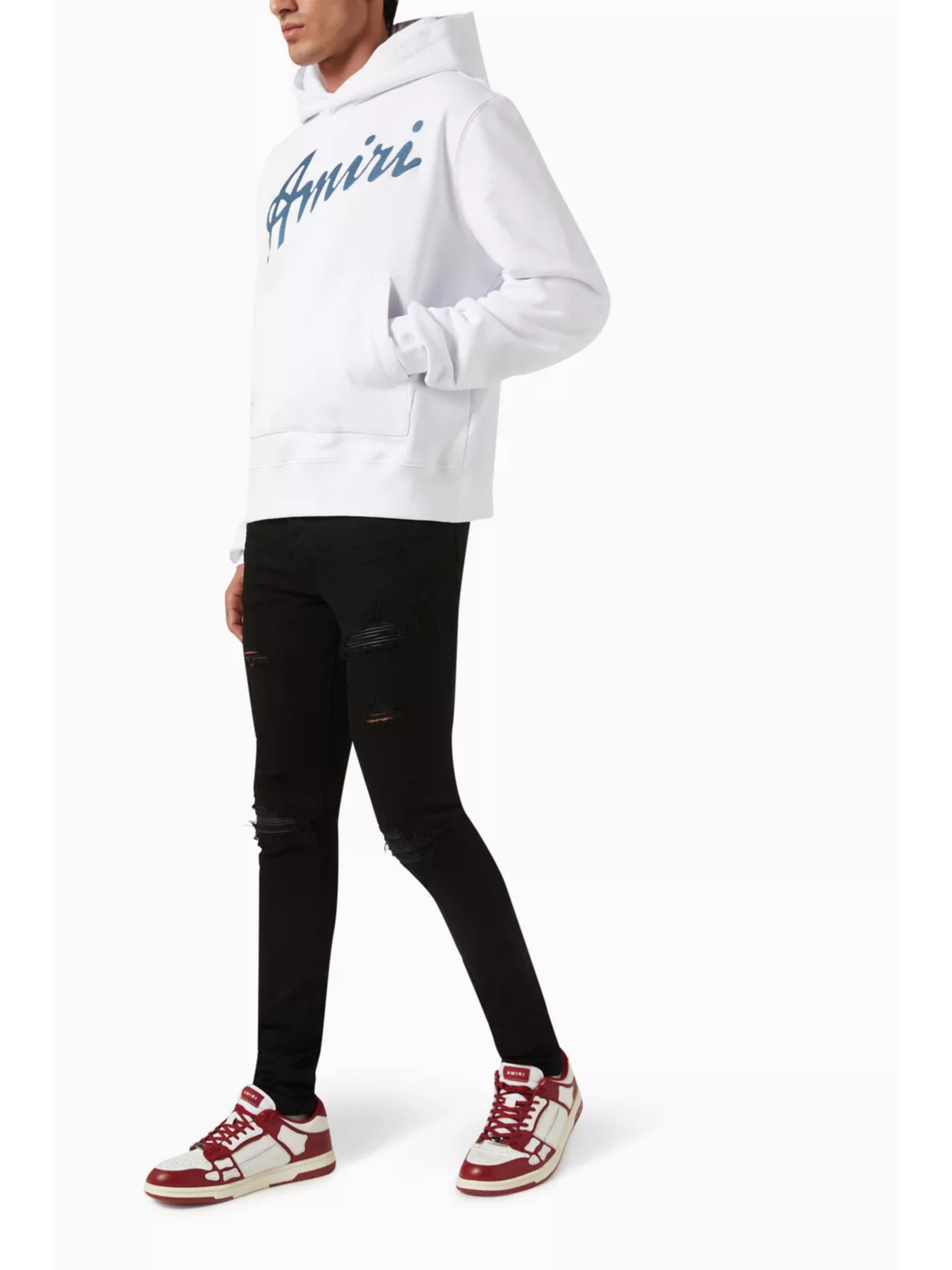 AMIRI CALIFORNIA HAWAIIAN HOODIE WHITE