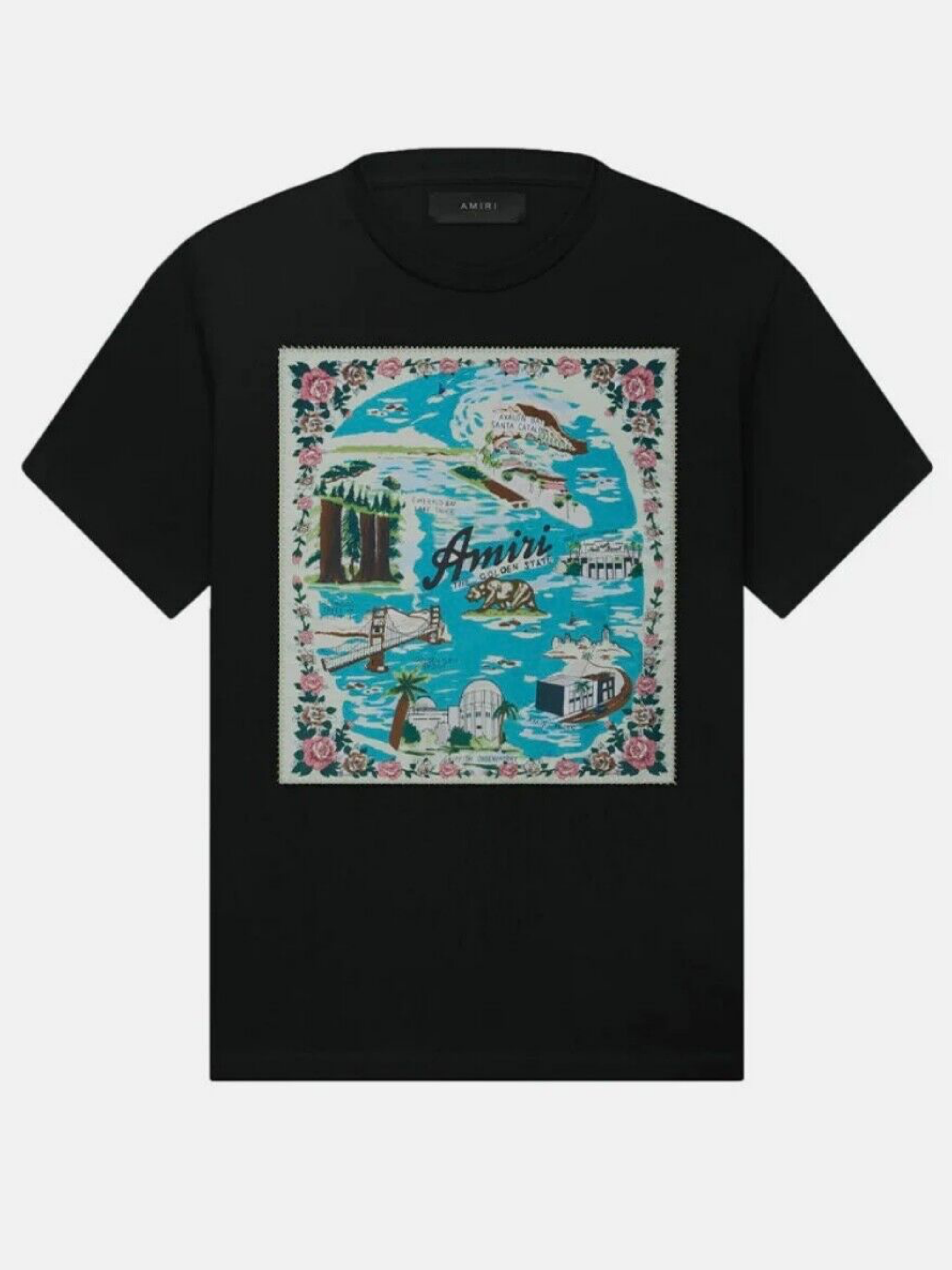 AMIRI CALIFORNIA HAWAIIAN TEE BLACK