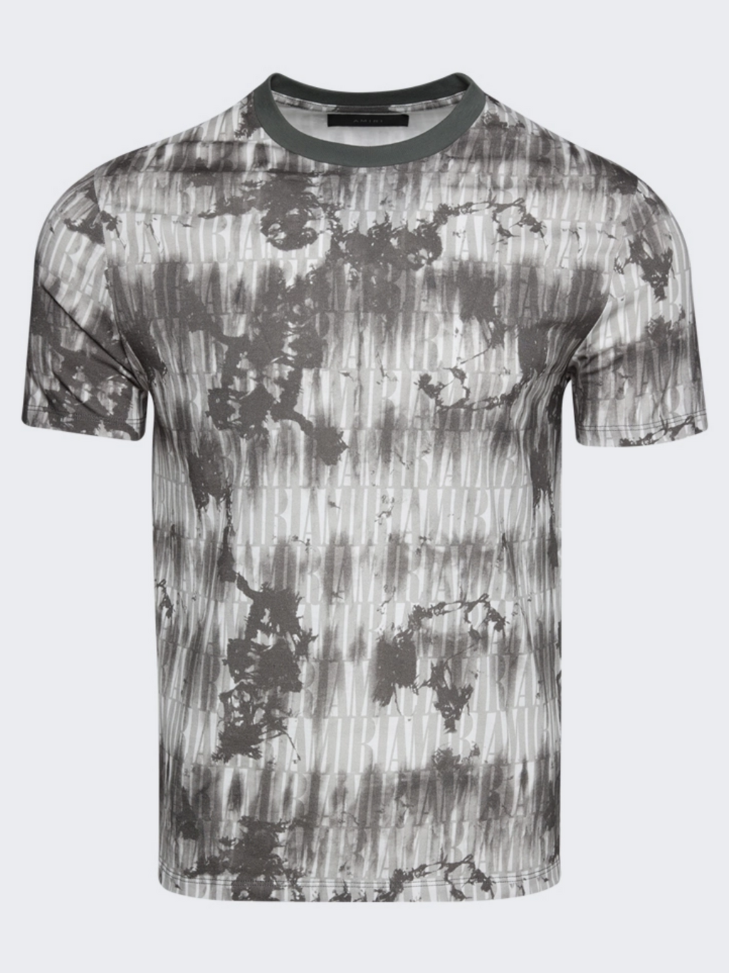 AMIRI TIE DYE ALL OVER LOGO TEE GREY