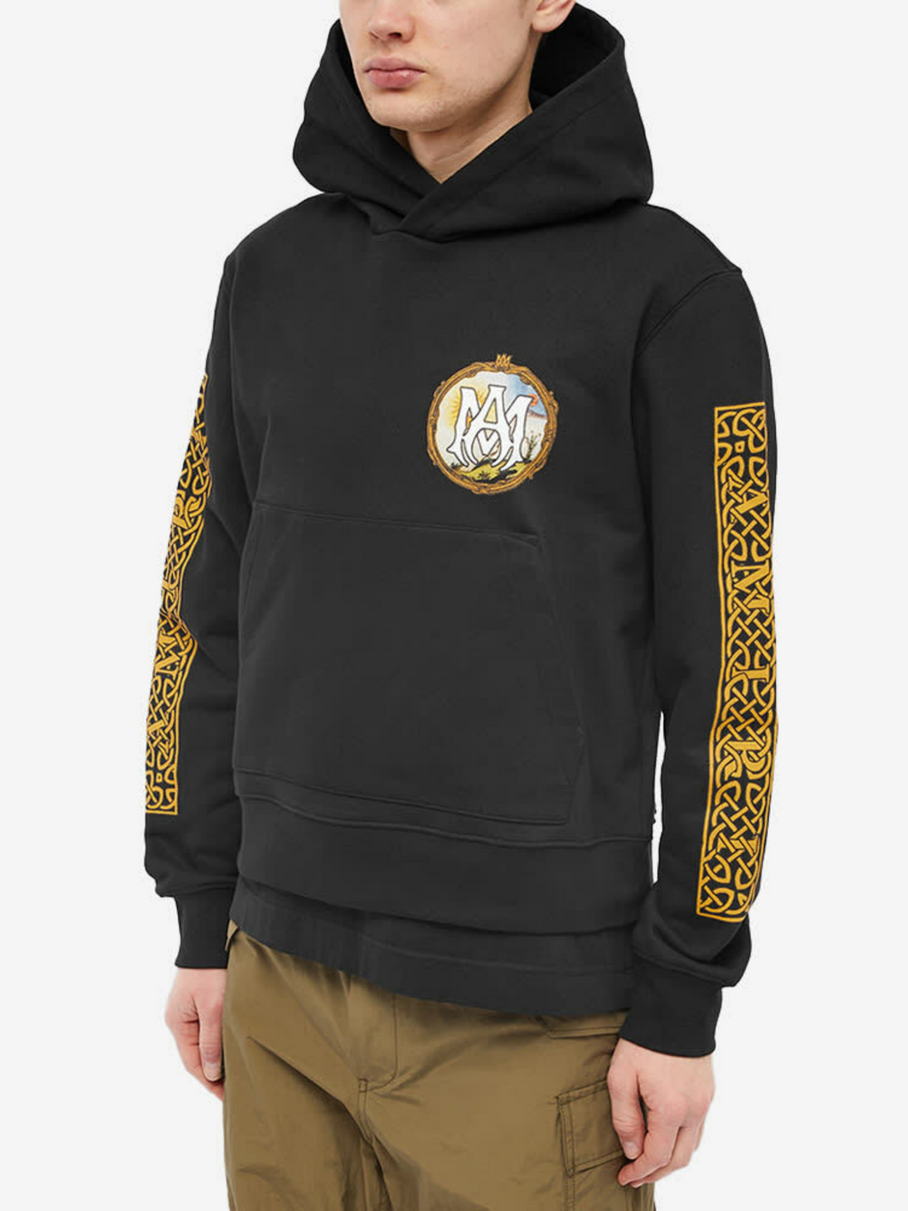 AMIRI ALCHEMY LANDSCAPE FRAME HOODIE BLACK