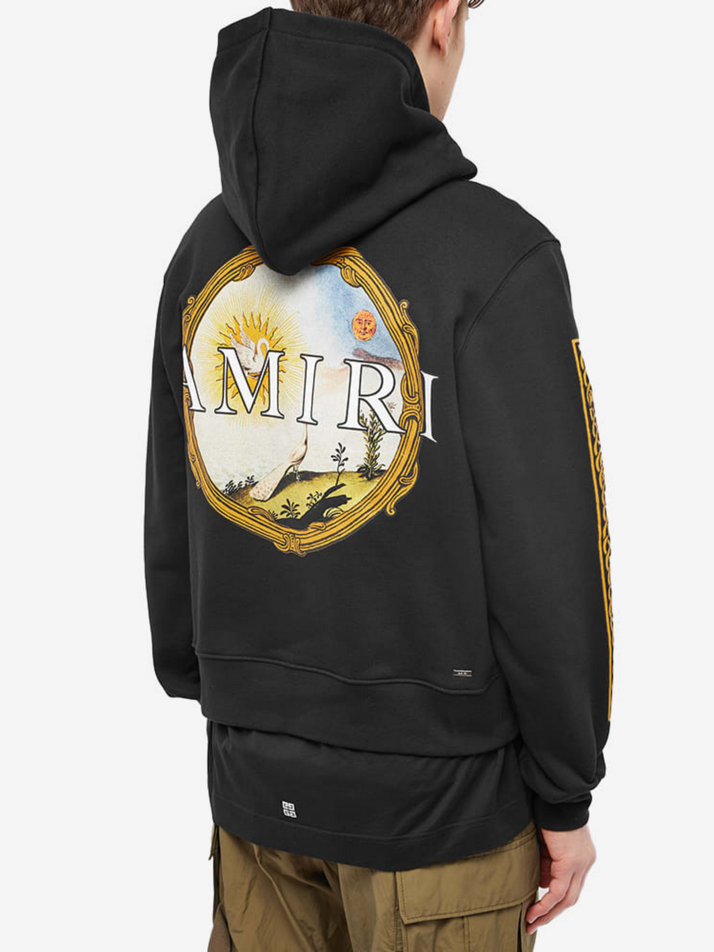 AMIRI ALCHEMY LANDSCAPE FRAME HOODIE BLACK