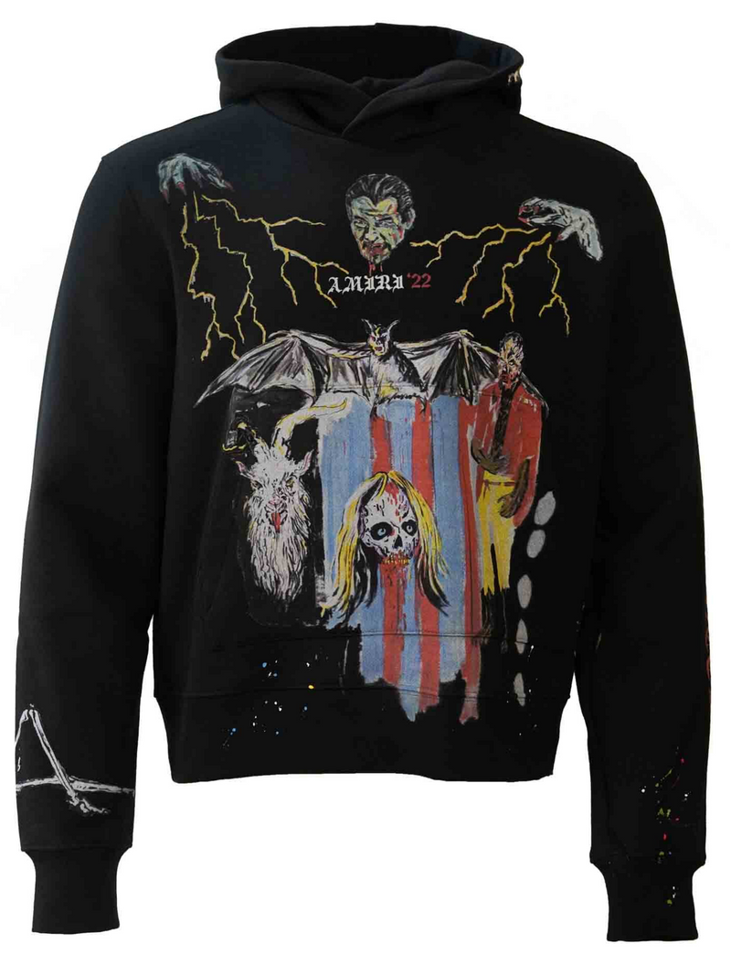 AMIRI BLOOD 38' HOODIE BLACK
