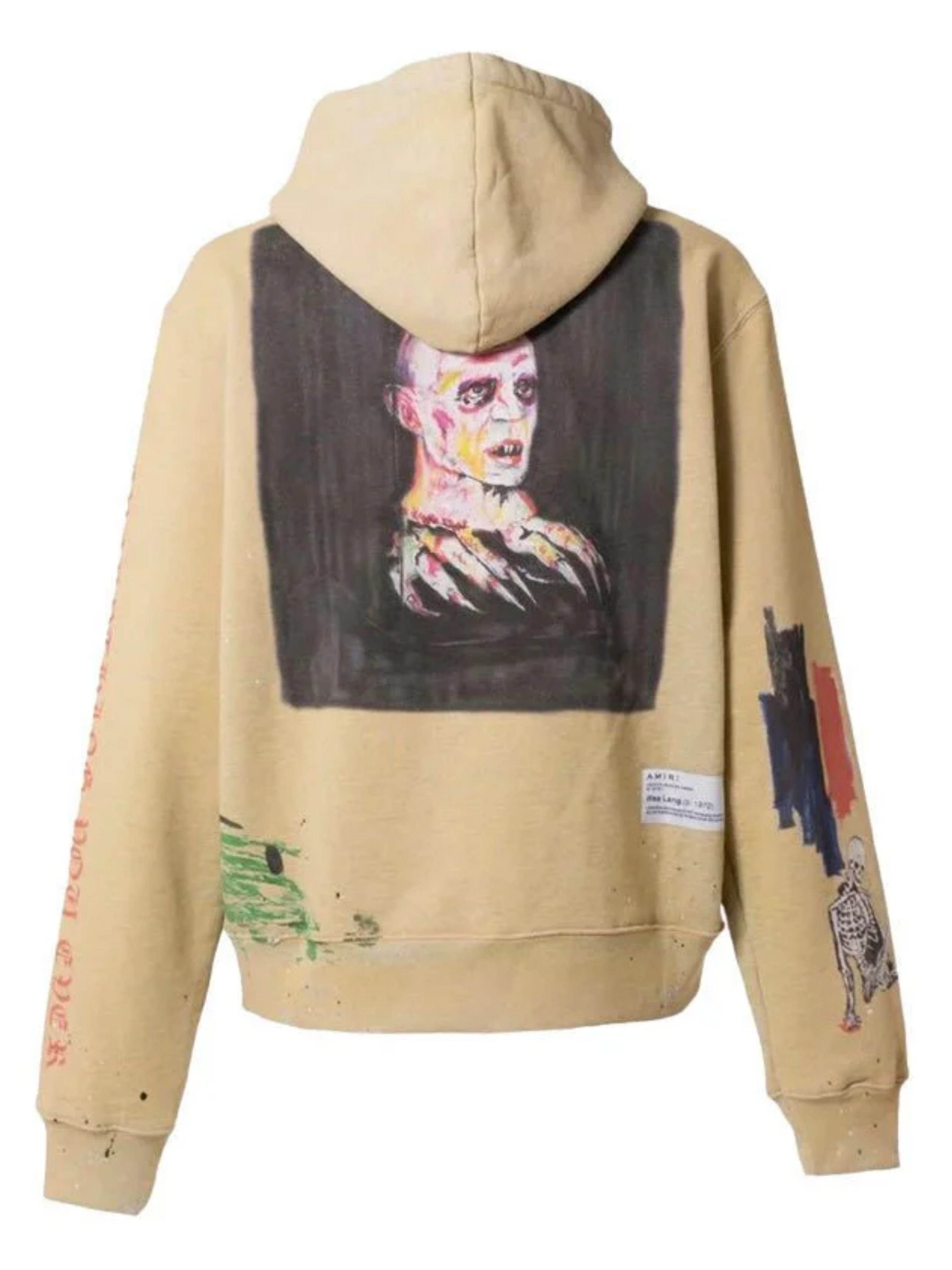 AMIRI BLOOD 38' HOODIE HEATHER BIRCH