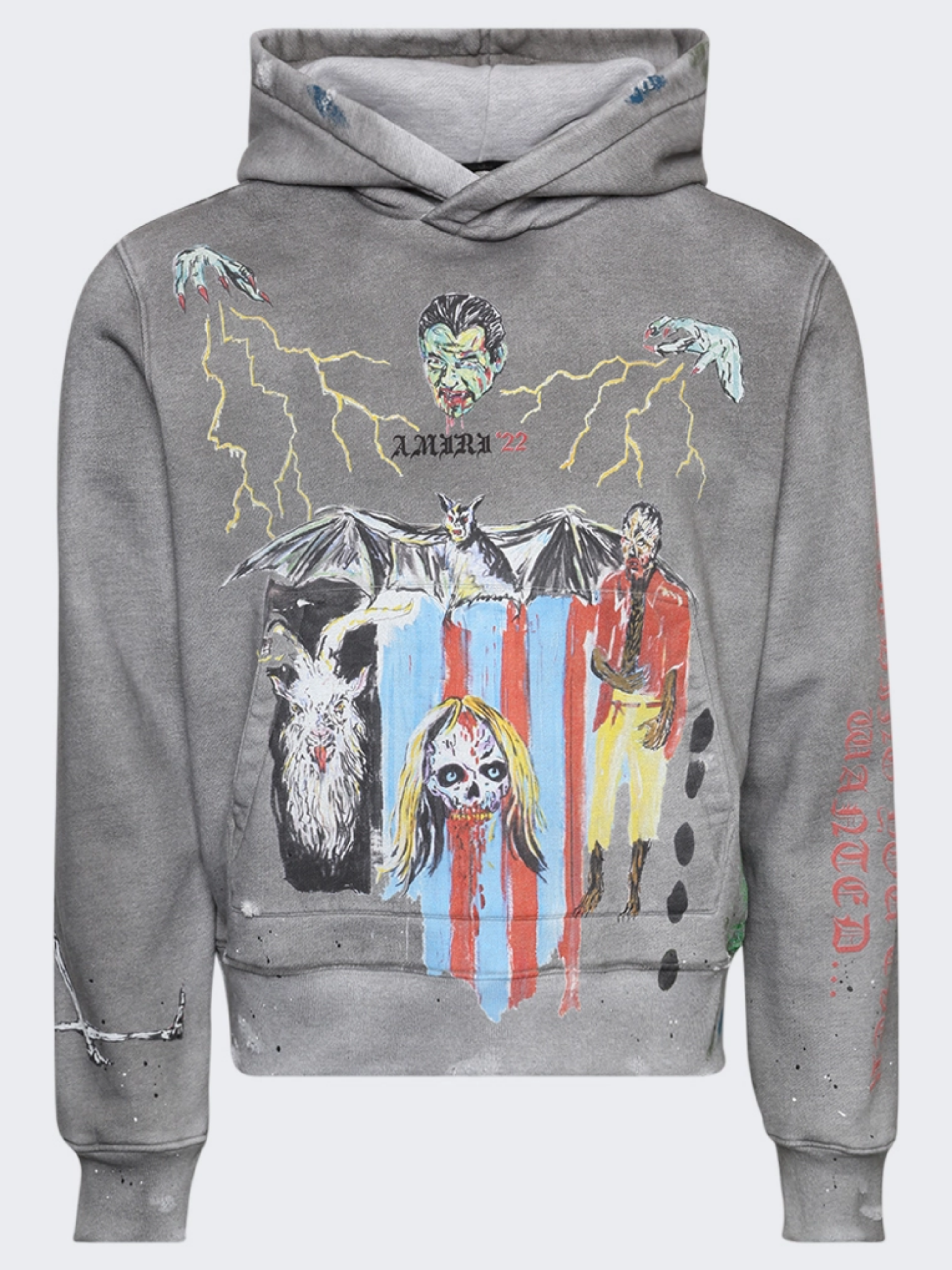 AMIRI BLOOD 38' HOODIE GREY