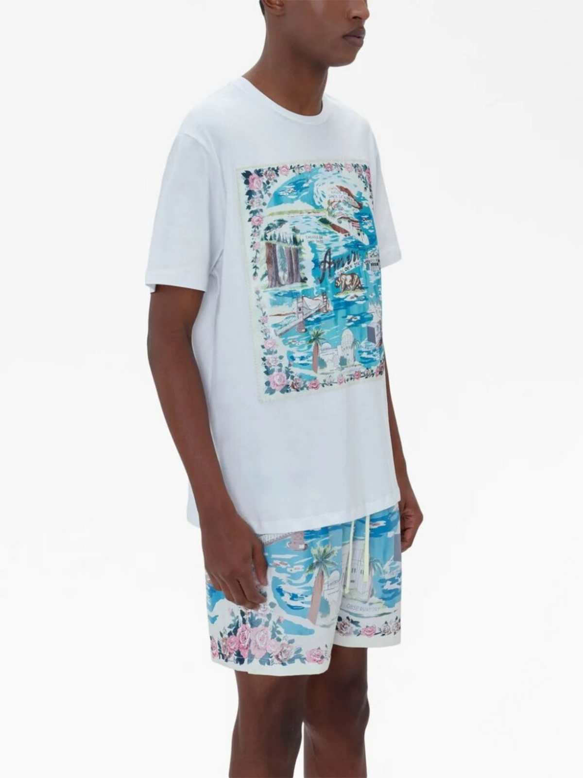 AMIRI CALIFORNIA HAWAIIAN TEE WHITE