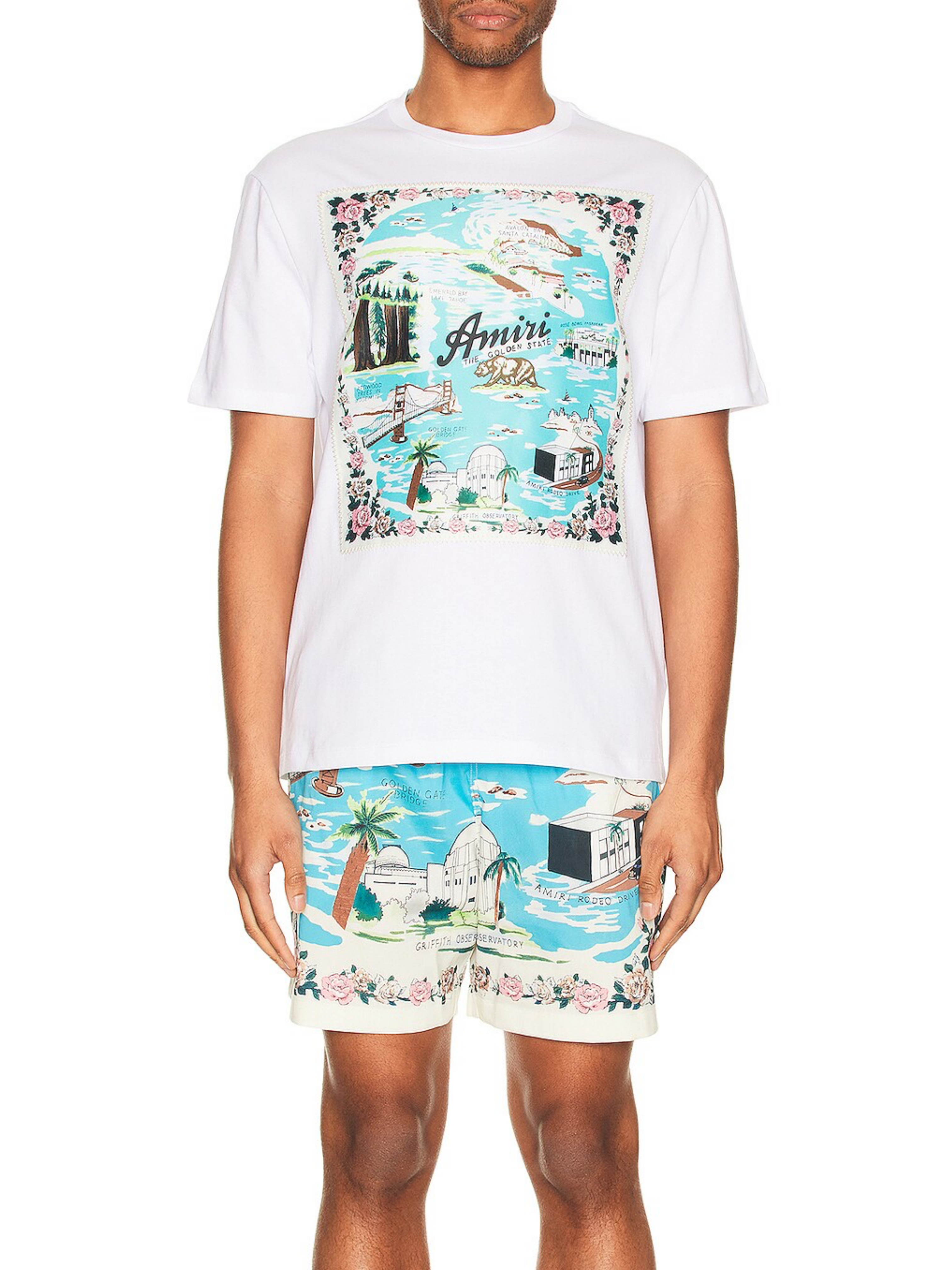 AMIRI CALIFORNIA HAWAIIAN SWIM SHORTS
