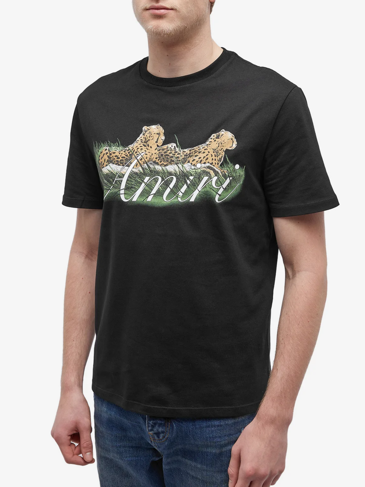 AMIRI CHEETAH TEE BLACK
