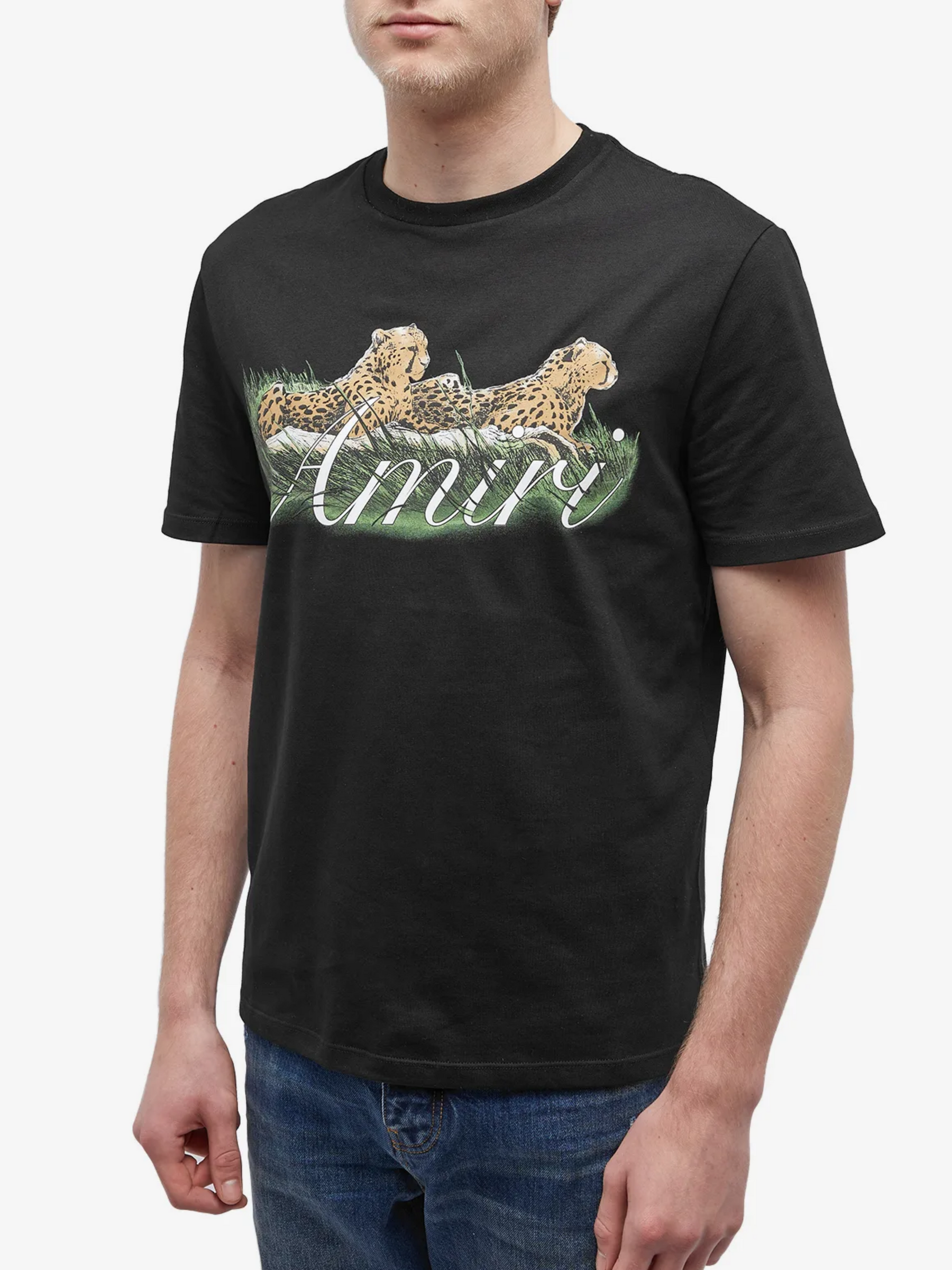AMIRI CHEETAH TEE BLACK