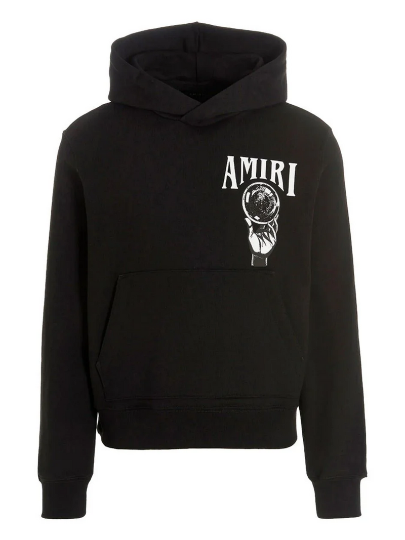 AMIRI CRYSTAL BALL HOODIE BLACK WHITE