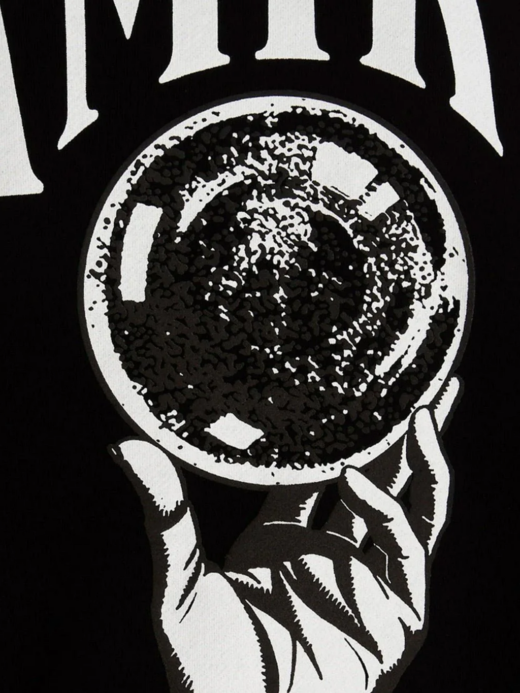 AMIRI CRYSTAL BALL HOODIE BLACK WHITE