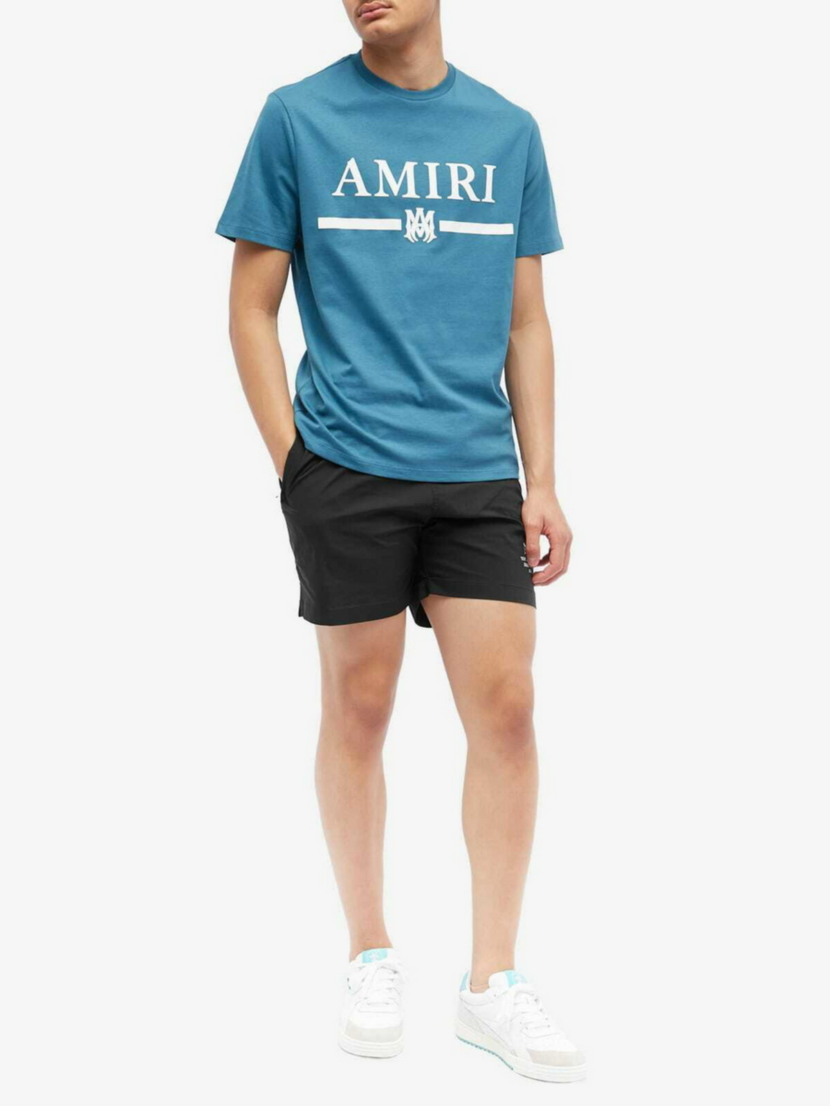 AMIRI MA BAR LOGO TEE TEAL
