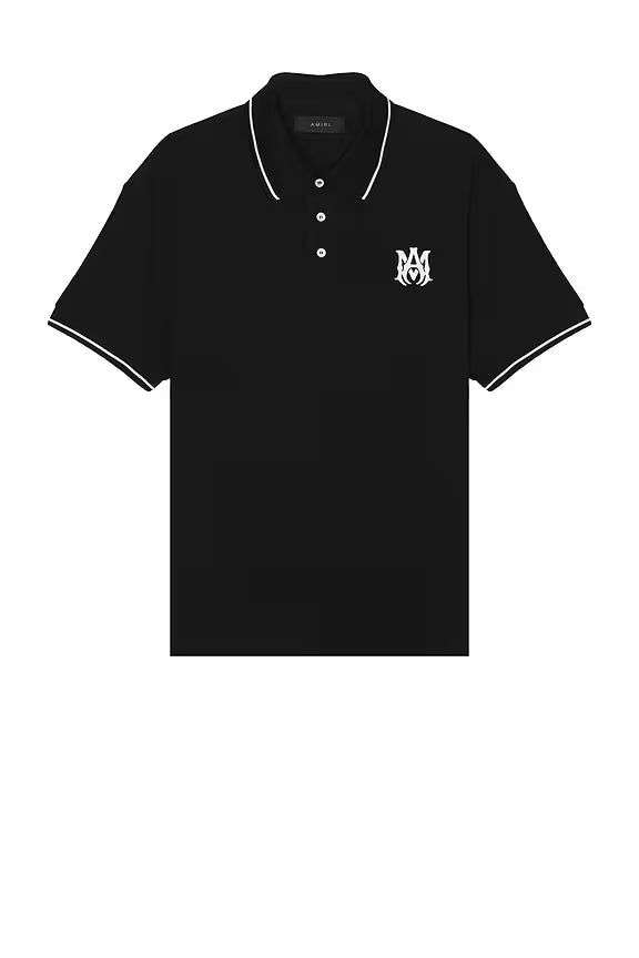 AMIRI Black Gothic Logo Polo Shirt