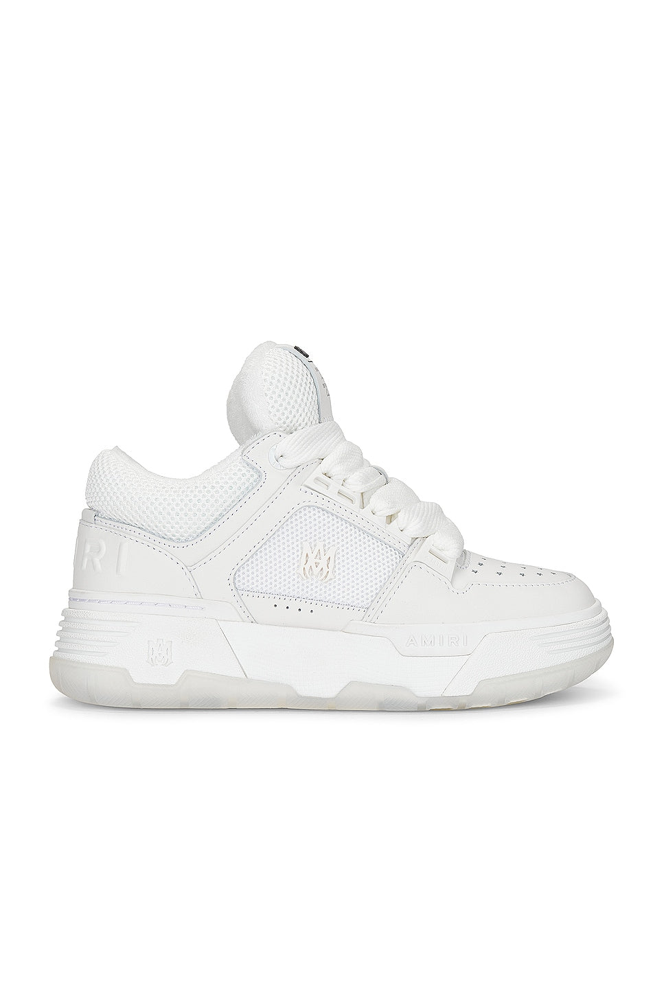 Amiri White Mesh & Leather High-Top Sneakers