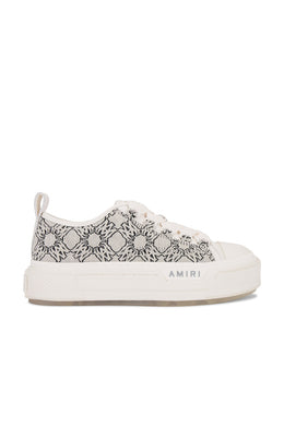 Amiri Sunflower Canvas Sneakers with Clear Rubber Sole