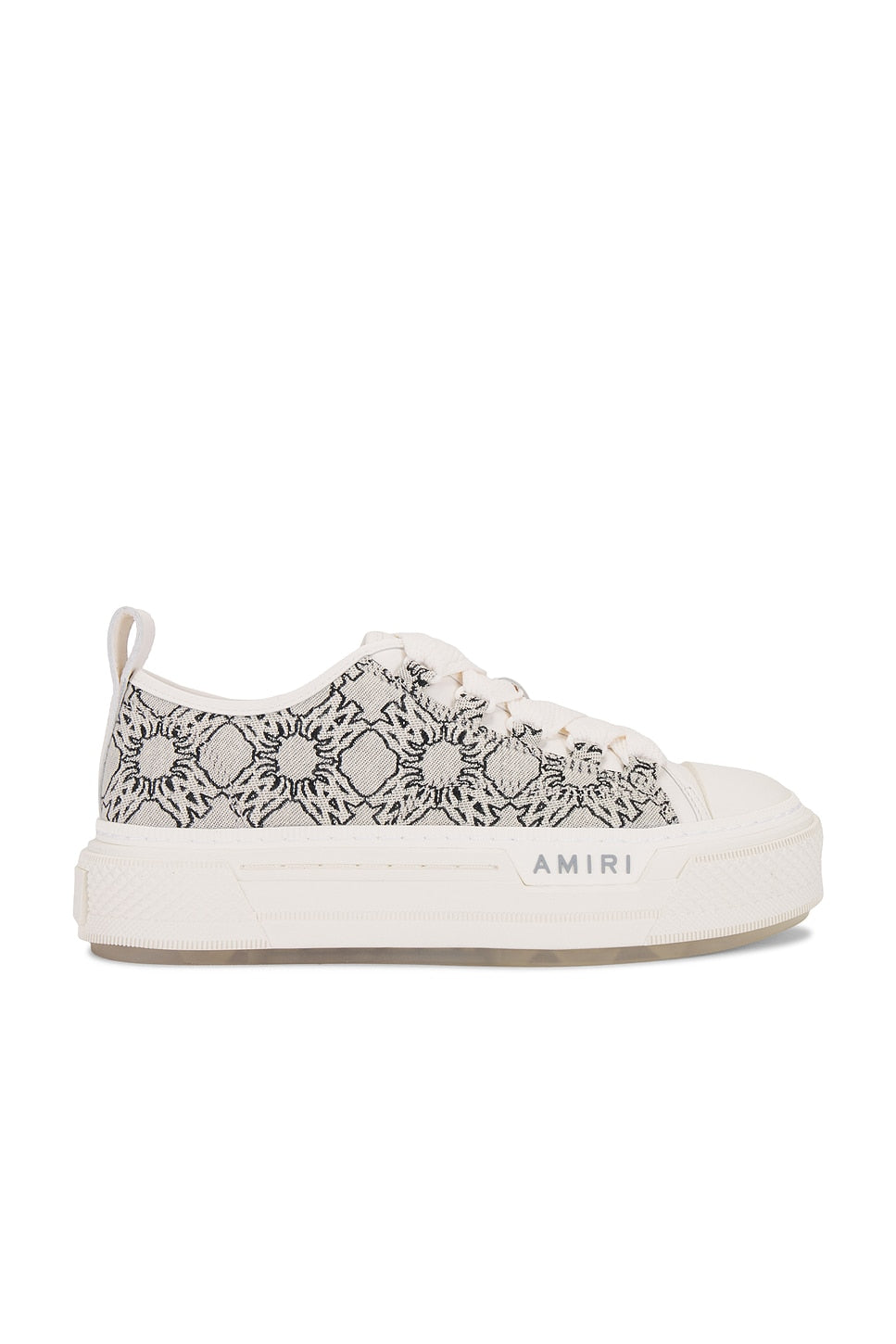 Amiri Sunflower Canvas Sneakers with Clear Rubber Sole