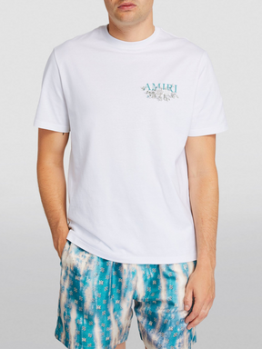 AMIRI FLORAL LOGO TEE WHITE