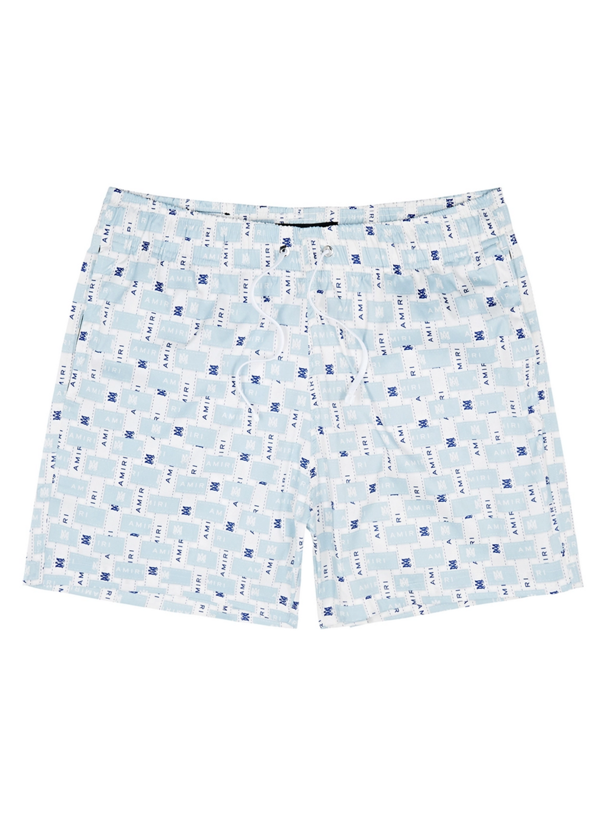 AMIRI INTERWEAVE SWIM SHORTS LIGHT BLUE