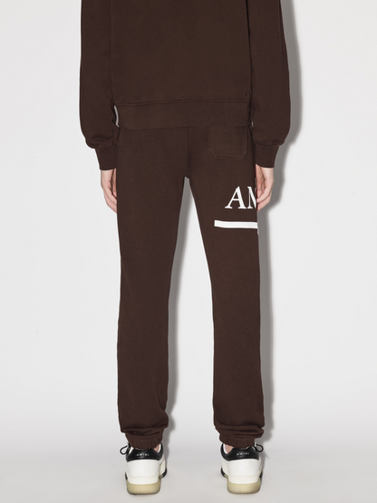 AMIRI MA BAR LOGO SWEATPANTS BROWN