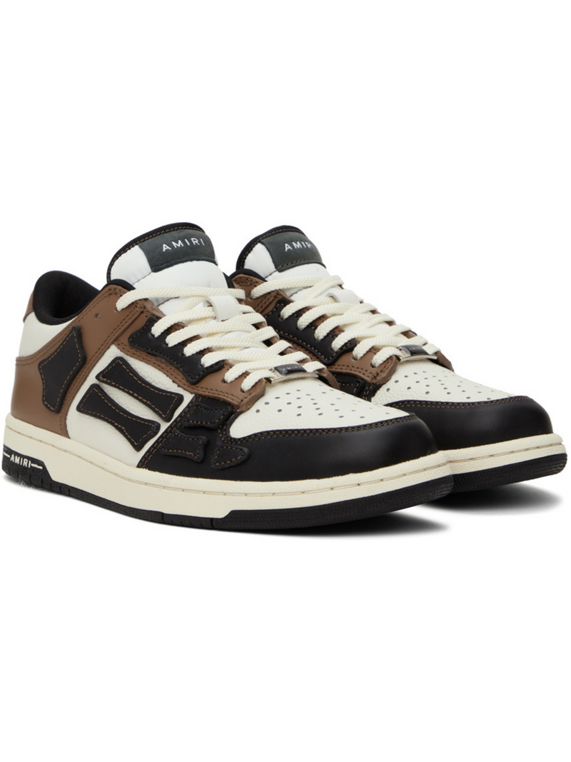 AMIRI SKEL TOP LOW SNEAKERS BLACK / BROWN