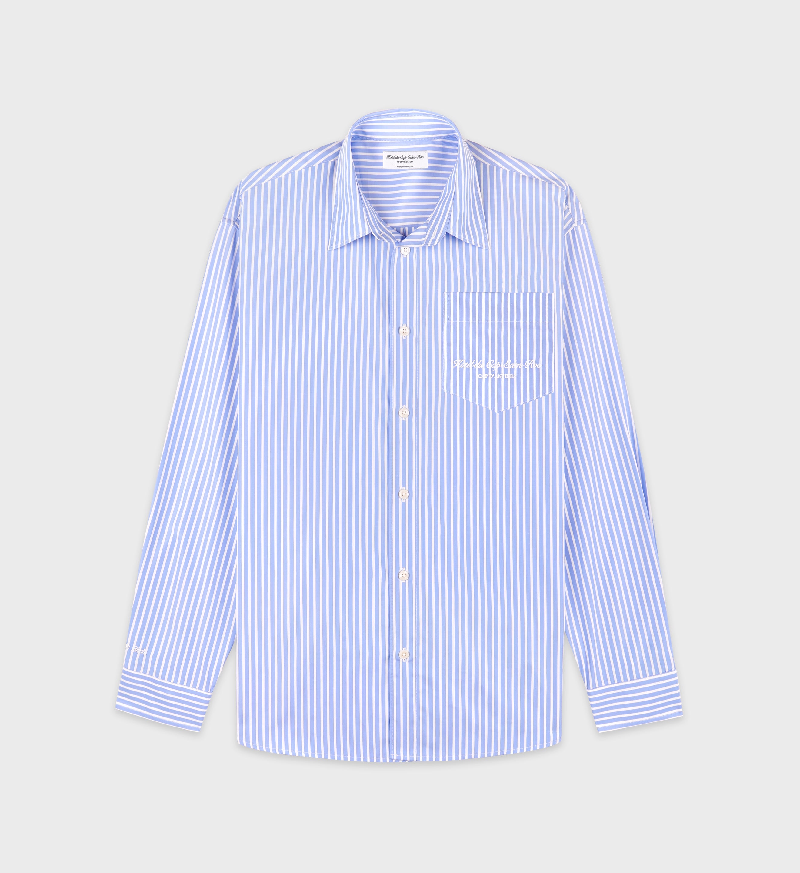 Eden Script Oversized Shirt - Blue/White Stripe