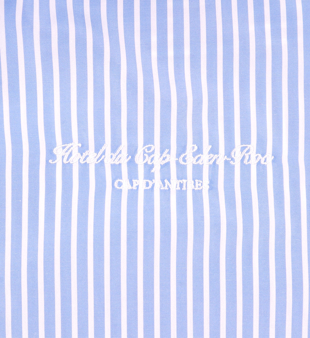 Eden Script Oversized Shirt - Blue/White Stripe