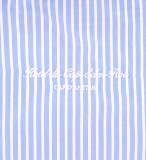 Eden Script Oversized Shirt - Blue/White Stripe