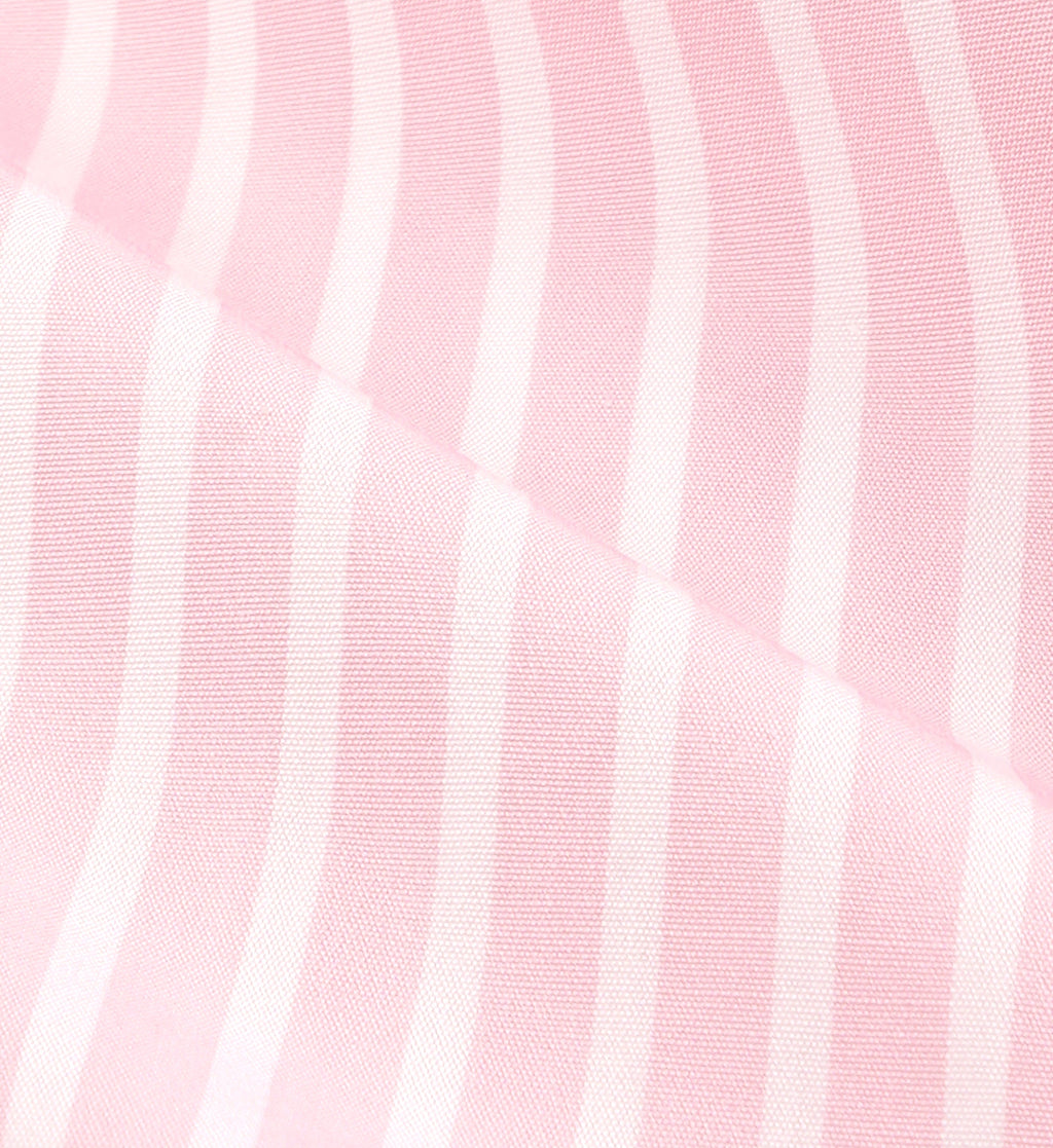 Eden Script Oversized Shirt - Pink/White Thin Stripe