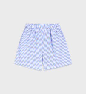 Eden Script Poplin Short - Blue/White Stripe