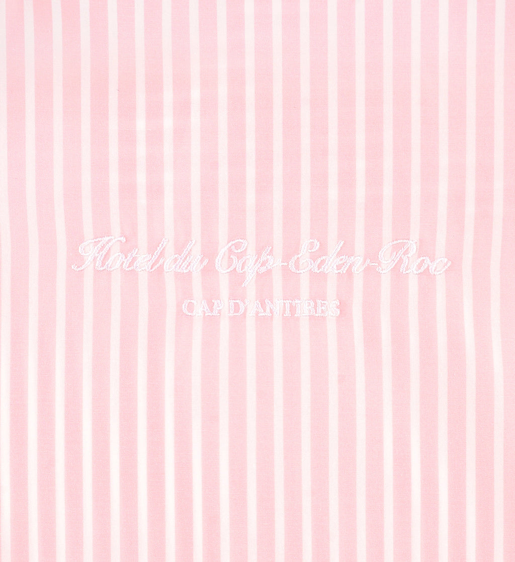 Eden Script Poplin Short - Pink/White Thin Stripe