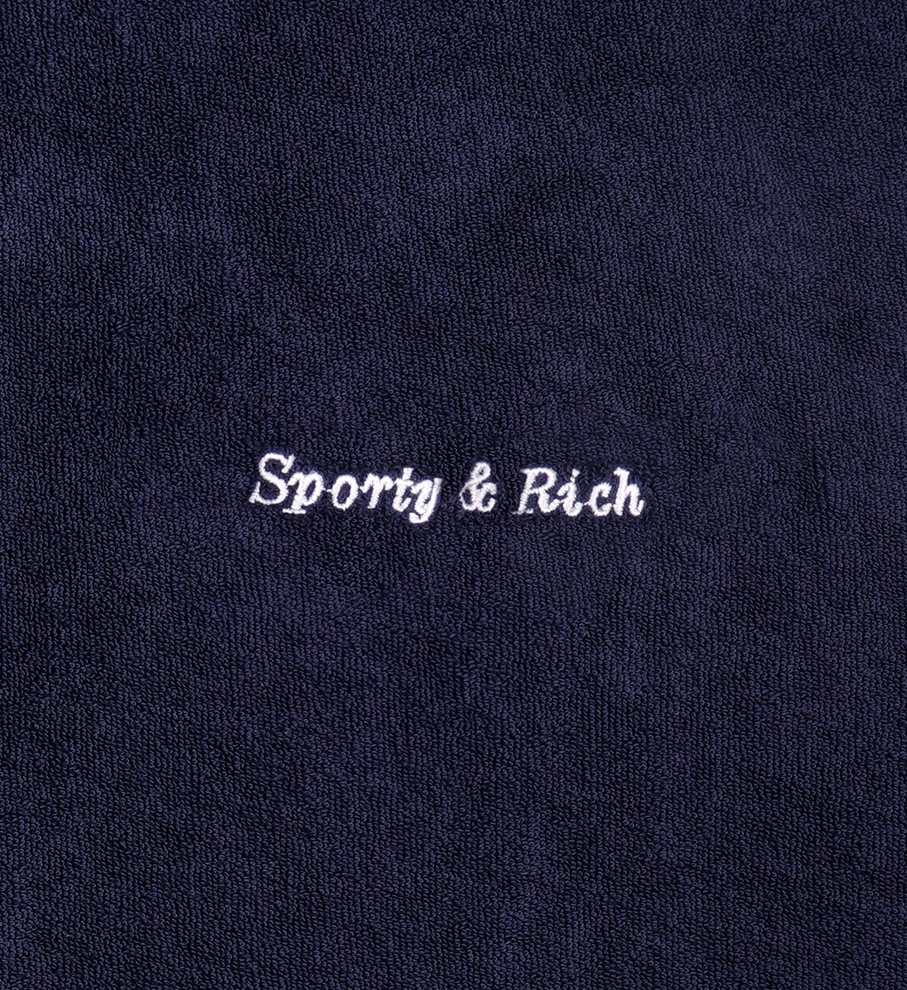 Eden Script Terry Polo Women - Navy/White