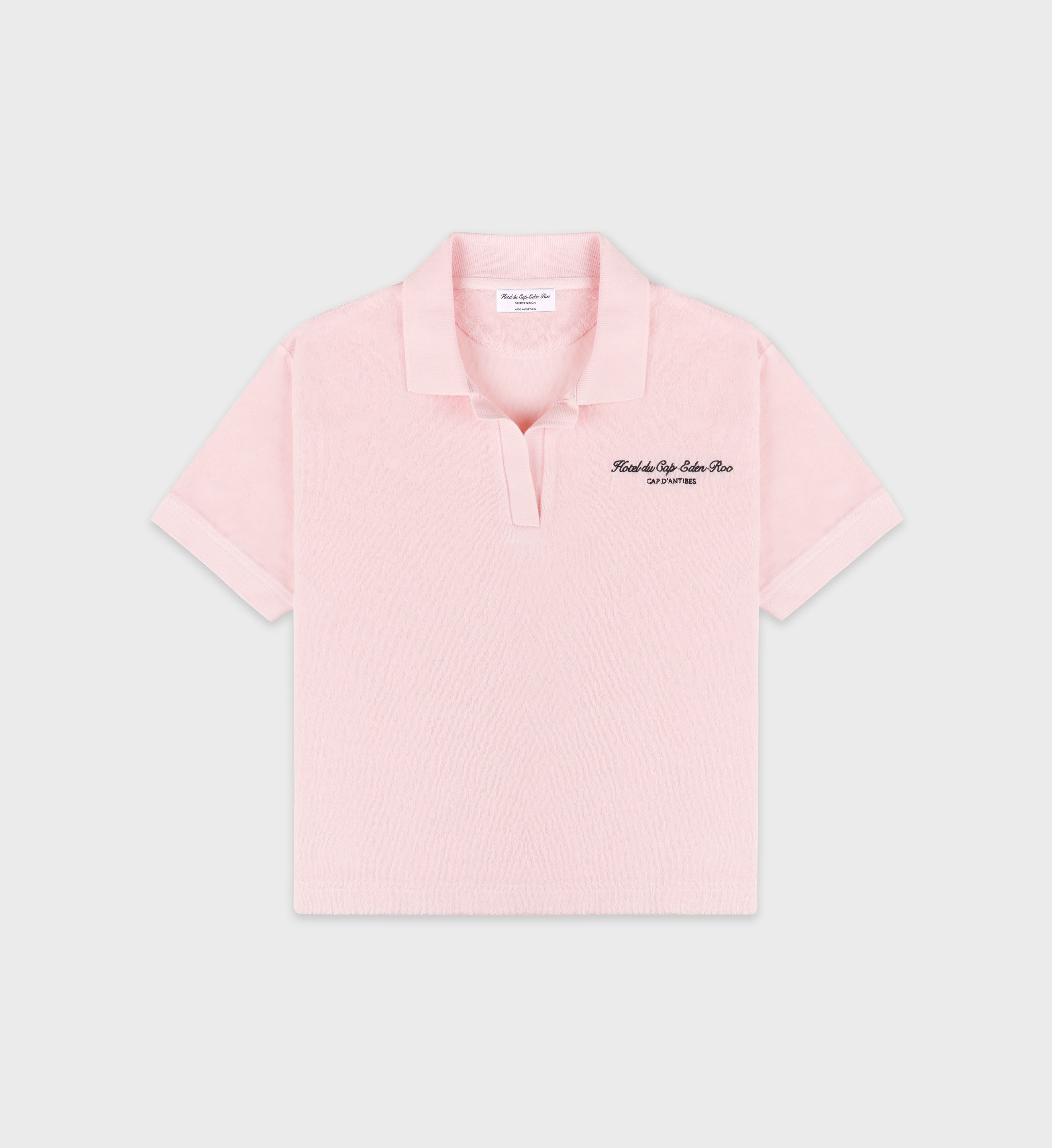 Eden Script Terry Polo Women - Pink Dolphin/Navy