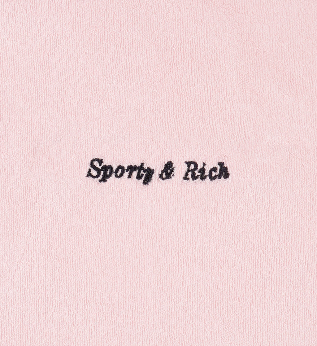 Eden Script Terry Polo Women - Pink Dolphin/Navy