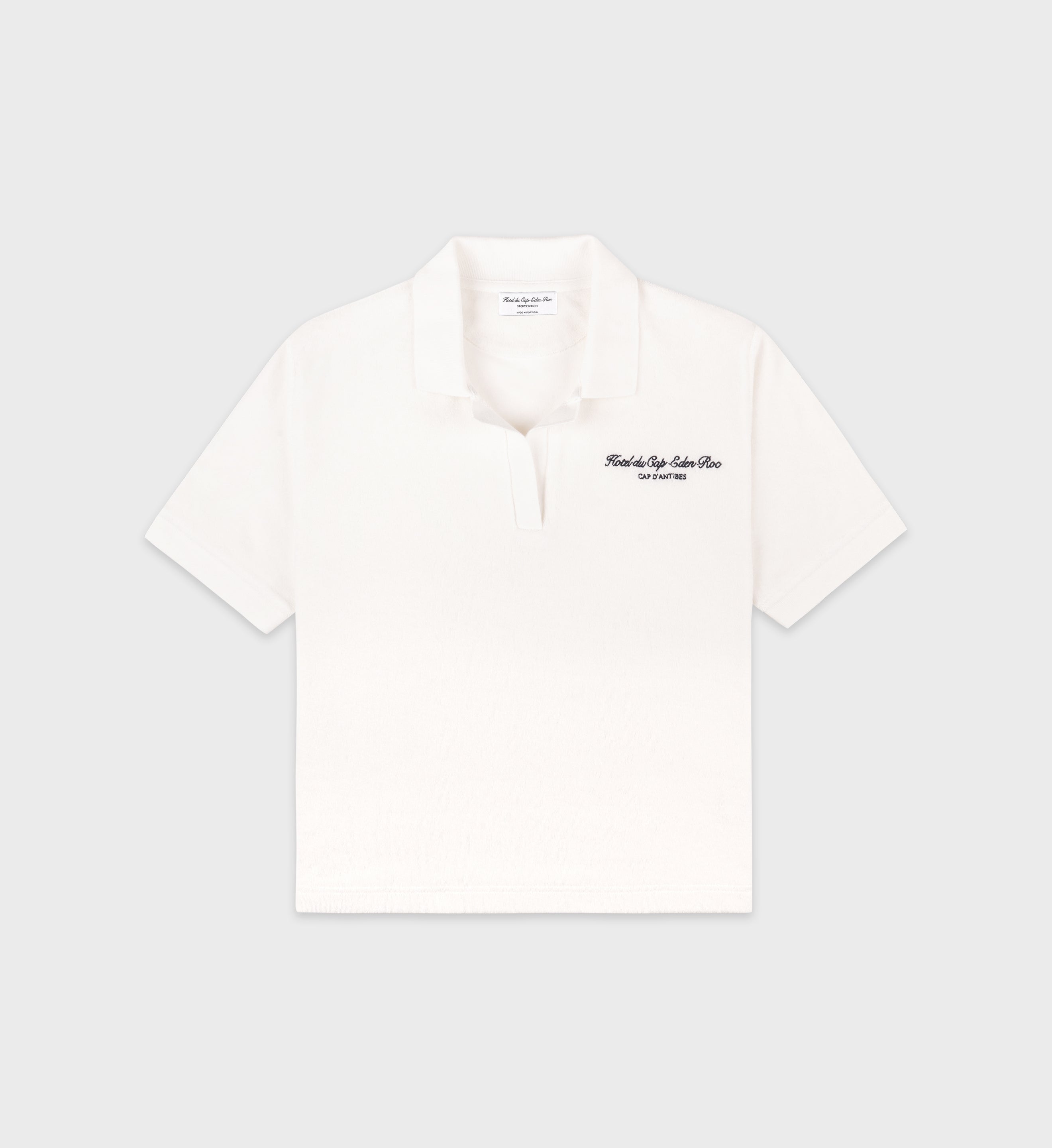 Eden Script Terry Polo Women - White/Navy