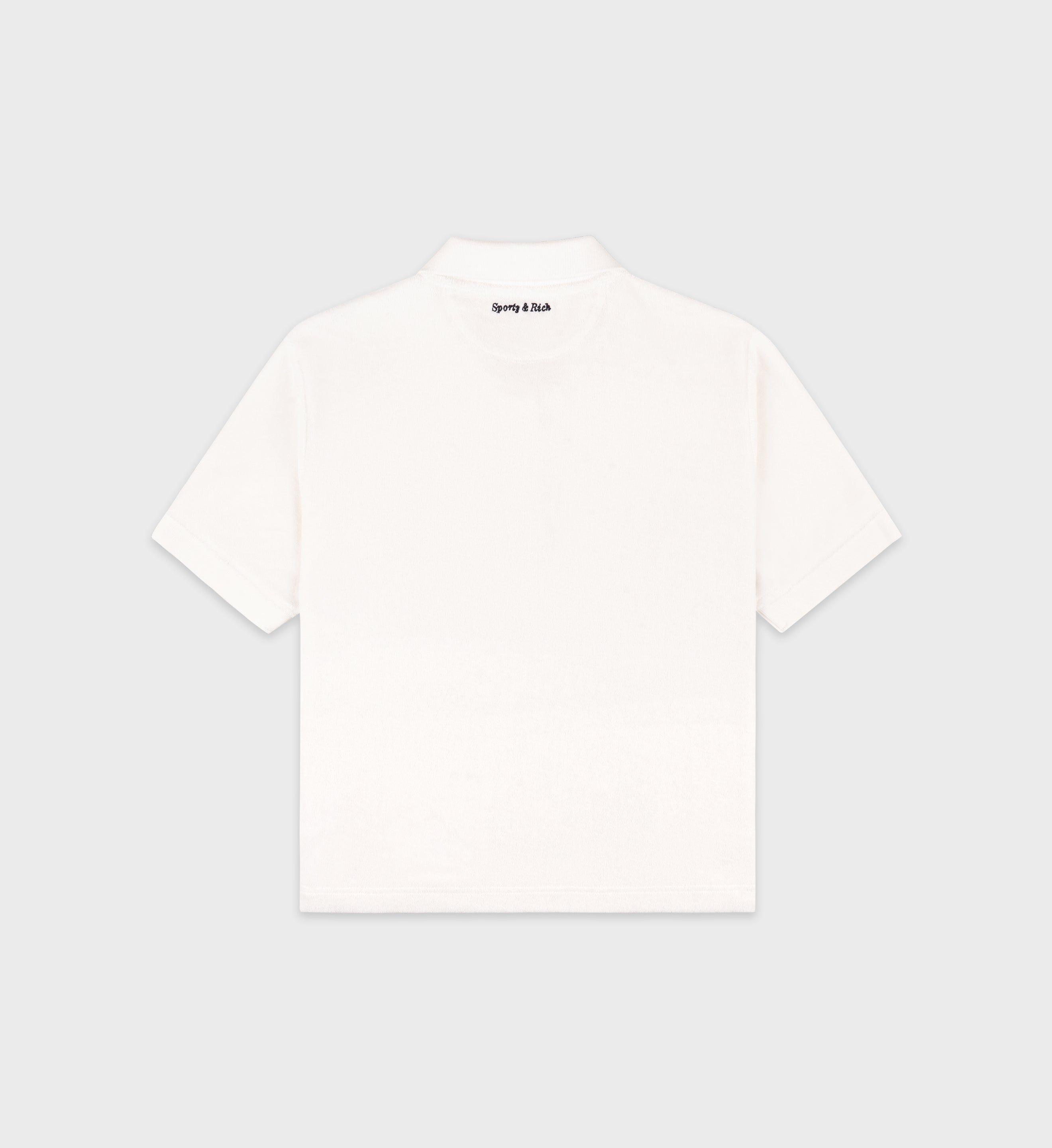 Eden Script Terry Polo Women - White/Navy