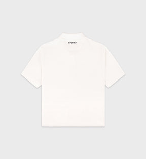 Eden Script Terry Polo Women - White/Navy