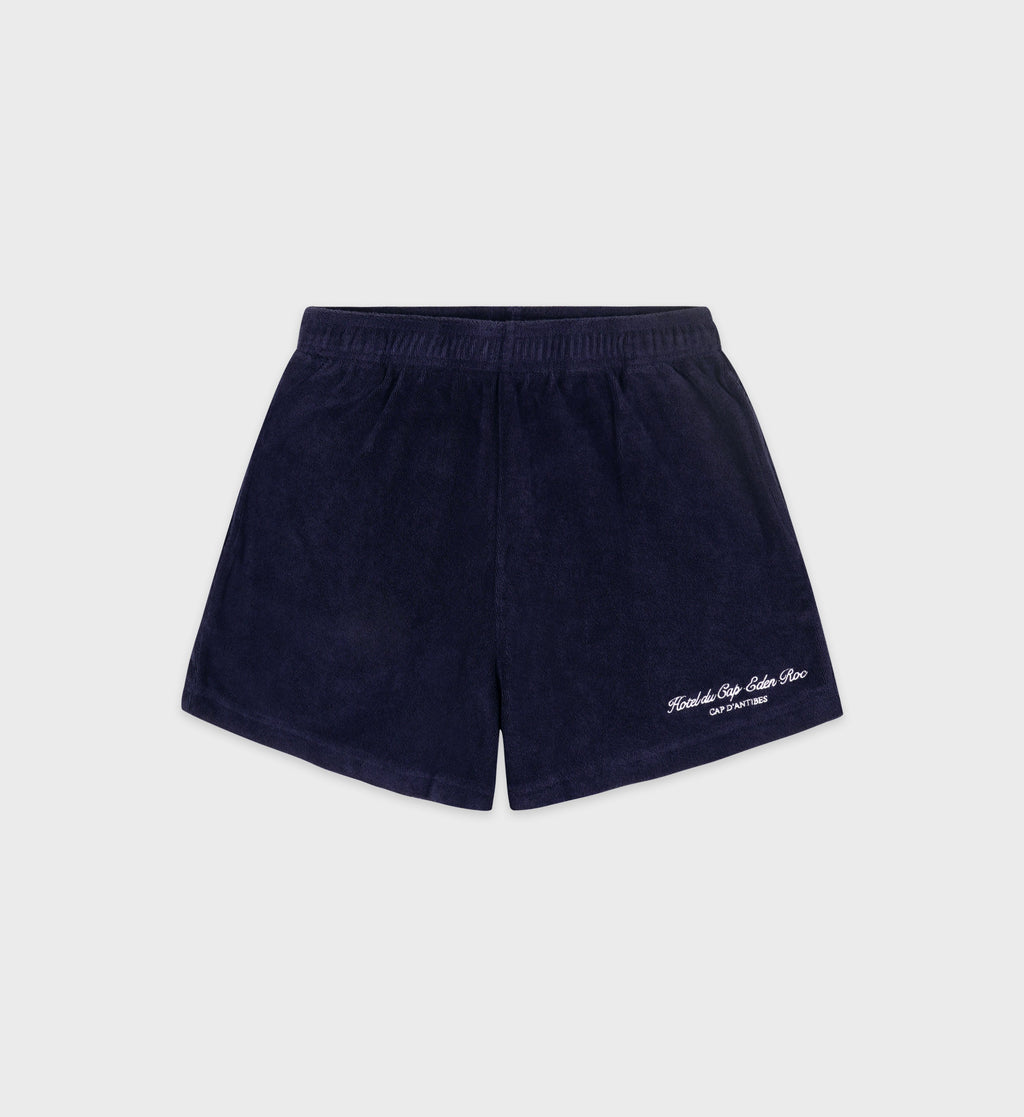 Eden Script Terry Short - Navy/White