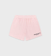 Eden Script Terry Short - Pink Dolphin/Navy
