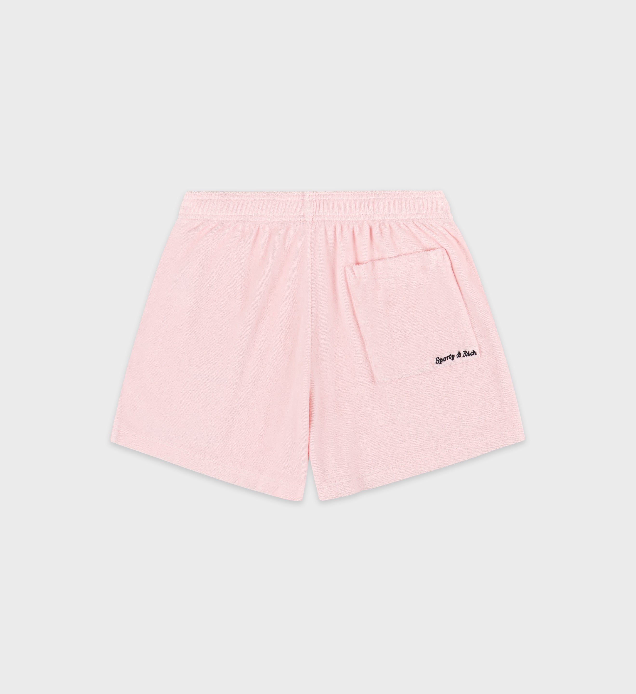 Eden Script Terry Short - Pink Dolphin/Navy