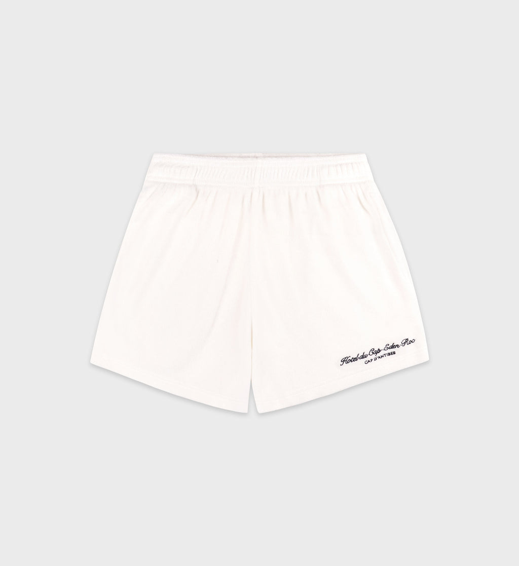 Eden Script Terry Short - White/Navy