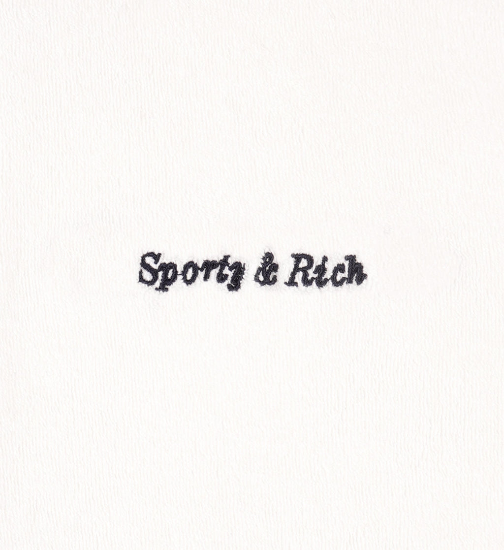 Eden Script Terry Short - White/Navy