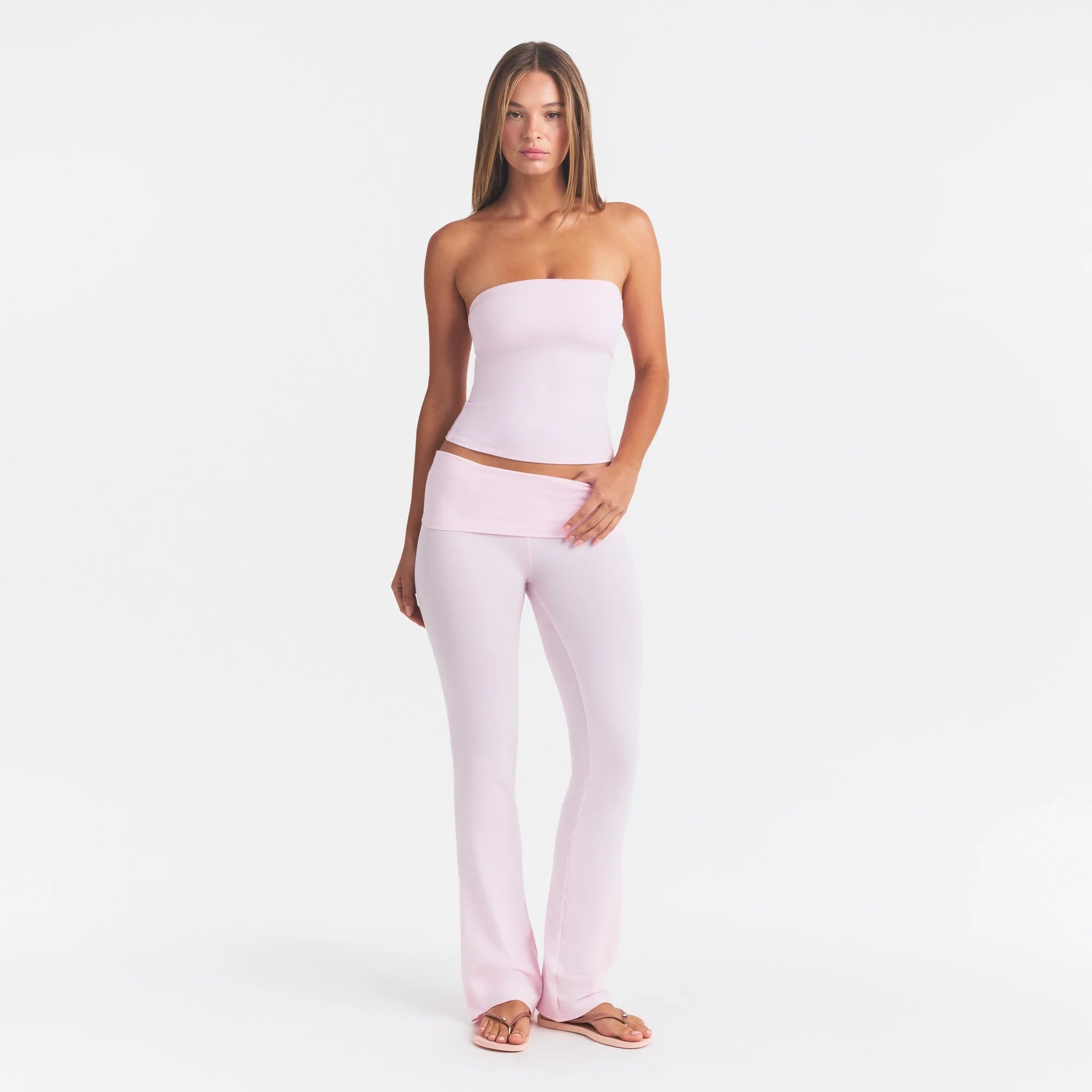 Cotton Jersey Foldover Pant