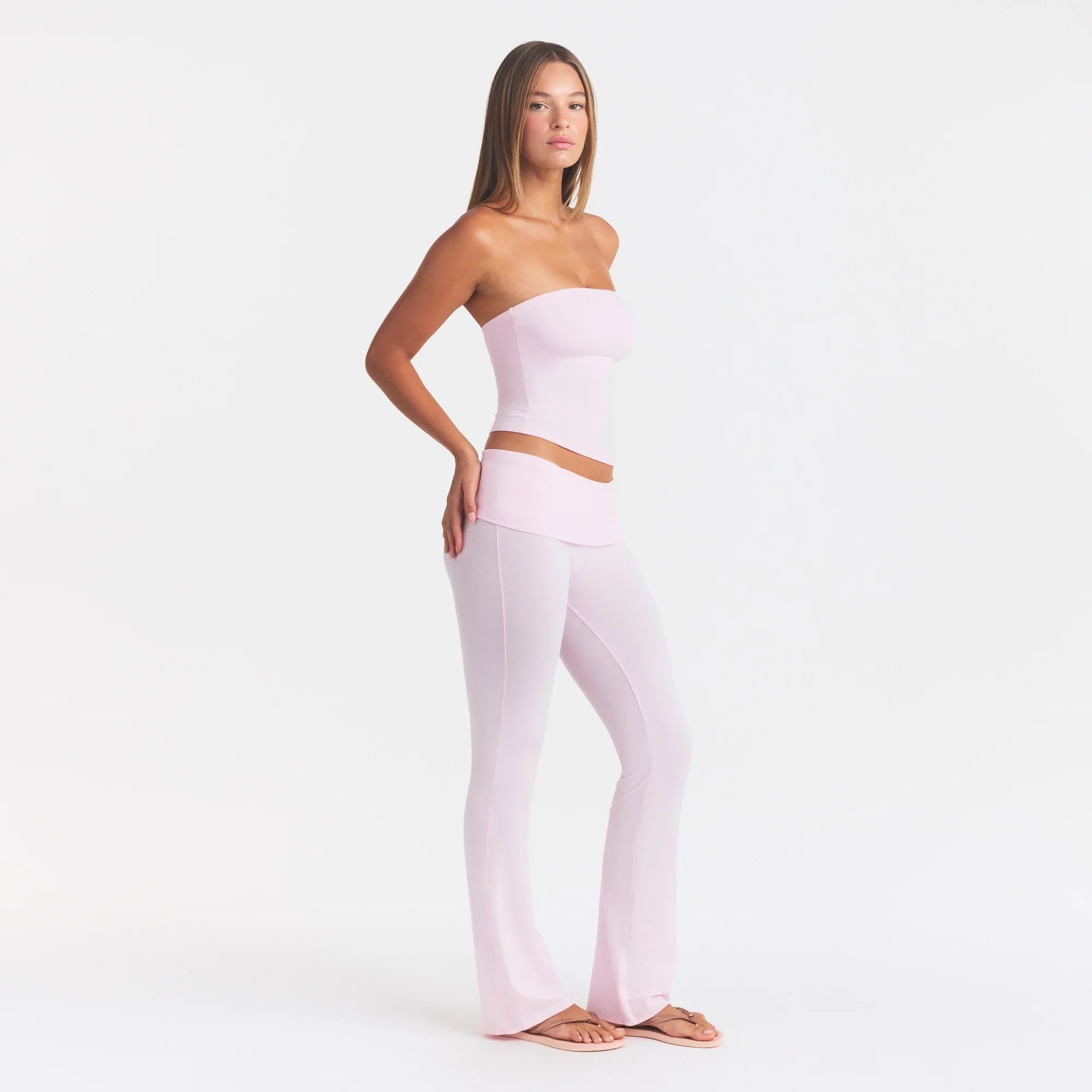 Cotton Jersey Foldover Pant
