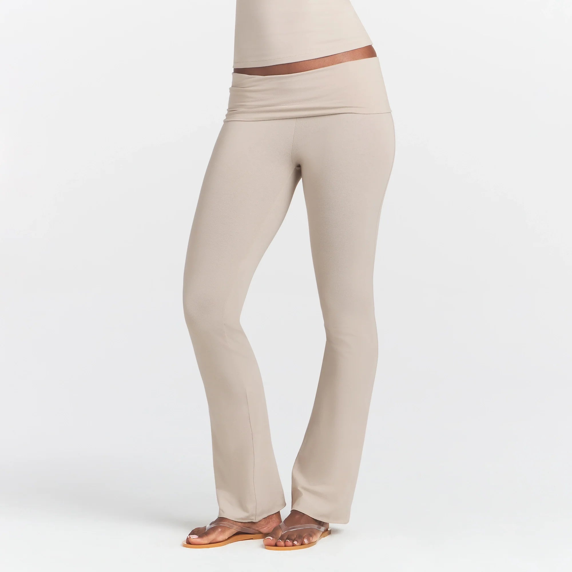 Cotton Jersey Foldover Pant
