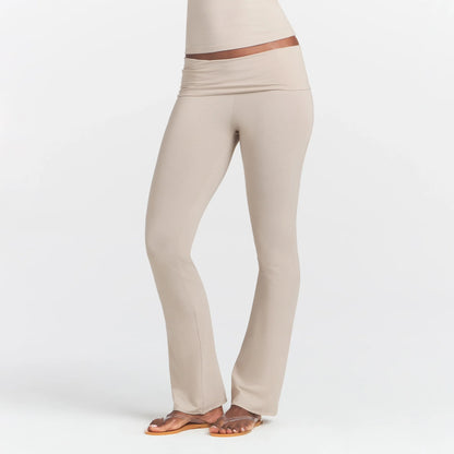 Cotton Jersey Foldover Pant