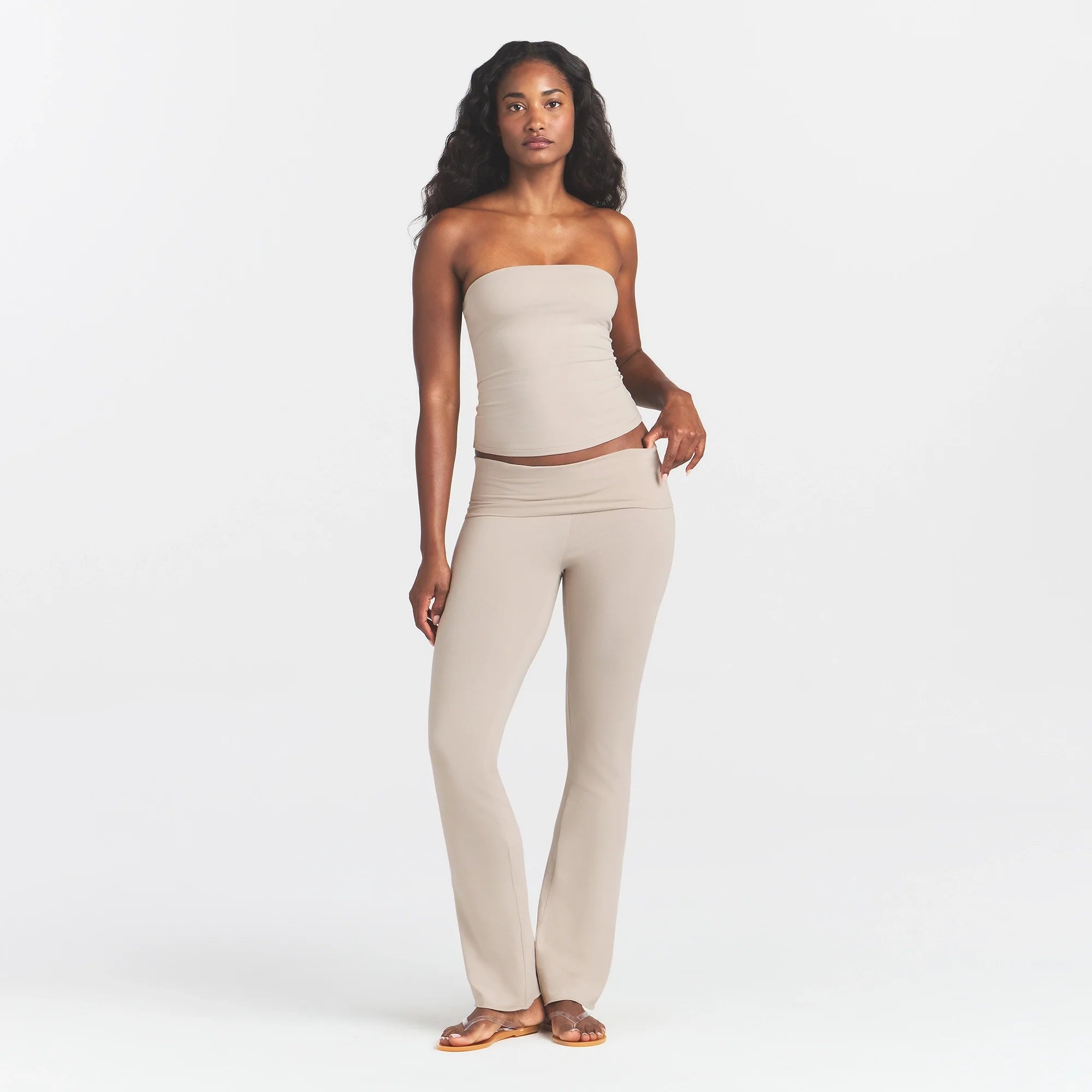 Cotton Jersey Foldover Pant